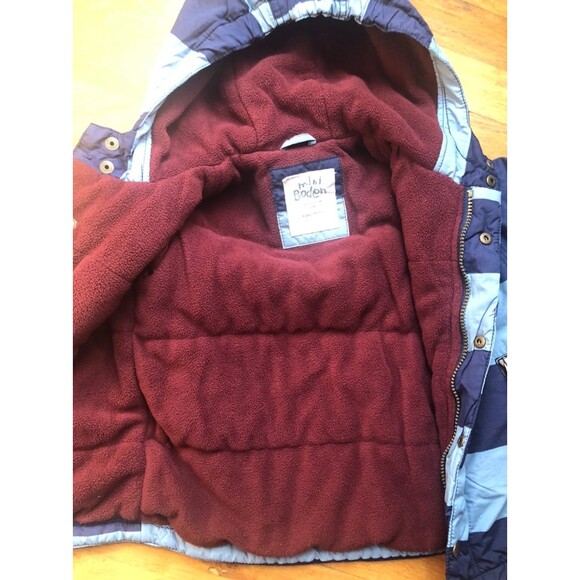 Mini boden 4/5 jacket coat blue striped - Picture 9 of 10